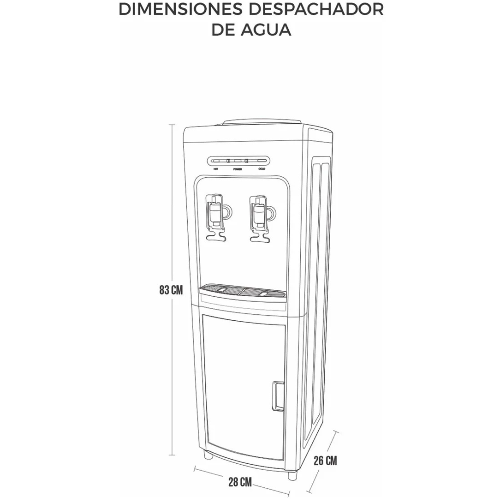Enfriador De Agua Disa Mod. Dag-01 Color Blanco