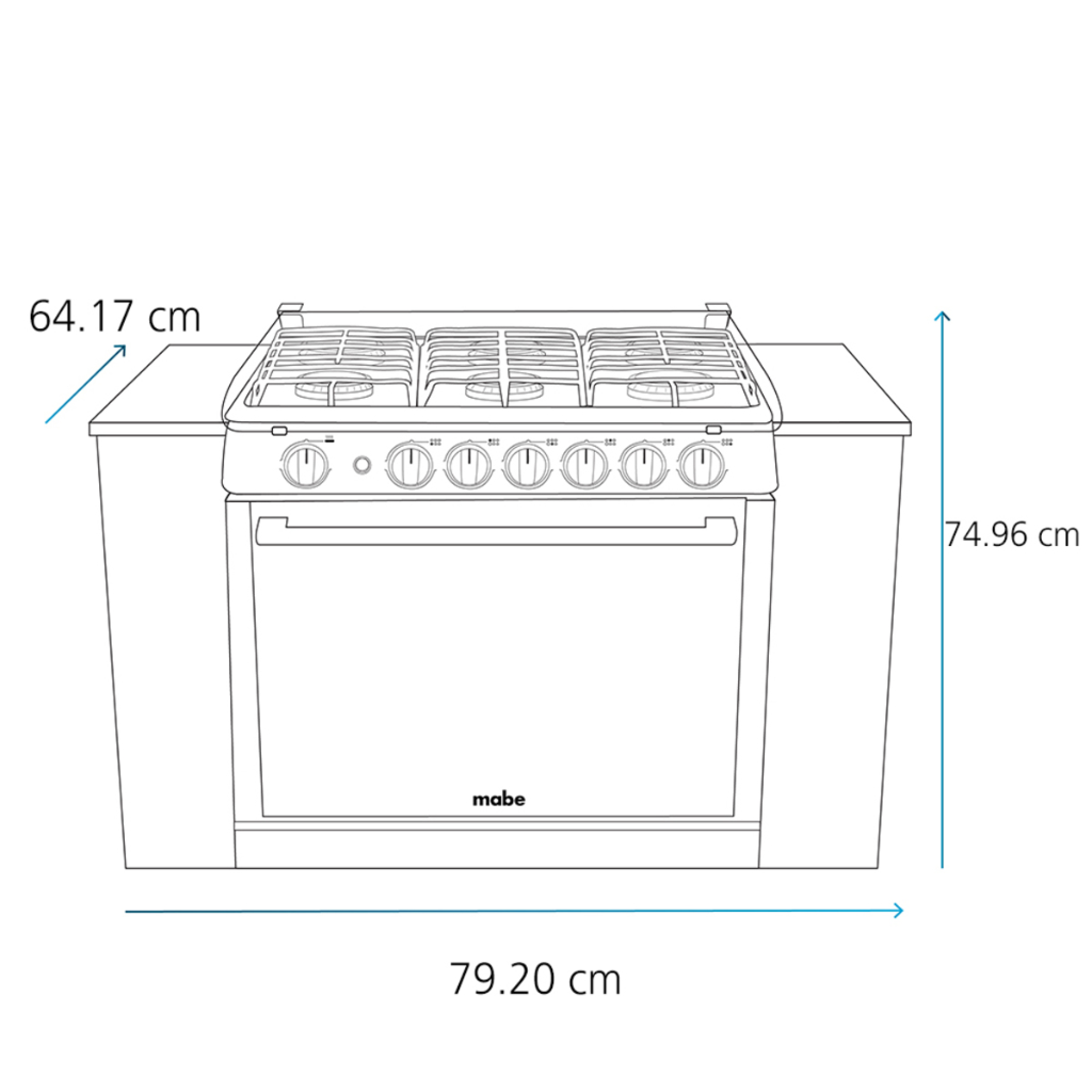 Estufa De Empotrar Mabe 30 Mod Ma0C80400Ci0 Color Silver