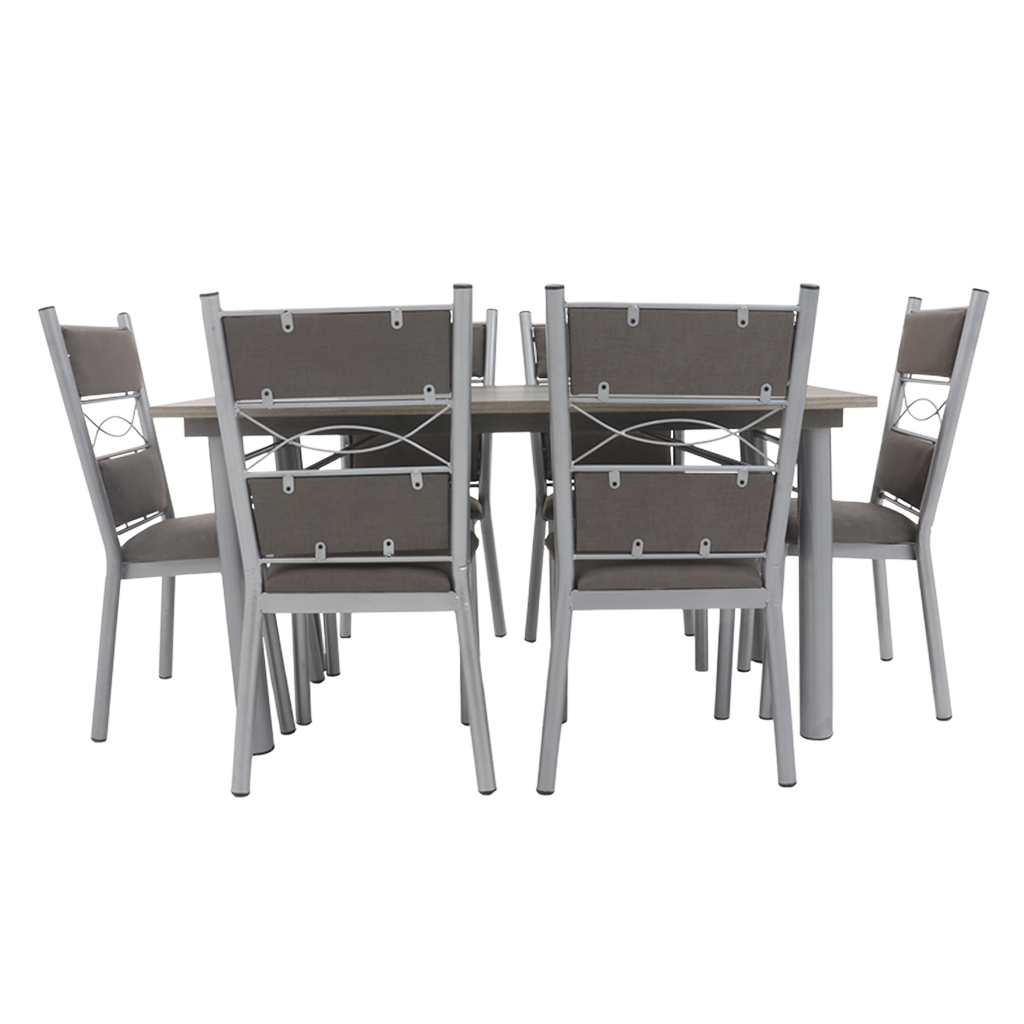 Antecomedor Boston Mod. Esmeralda 7 Piezas Color Gris