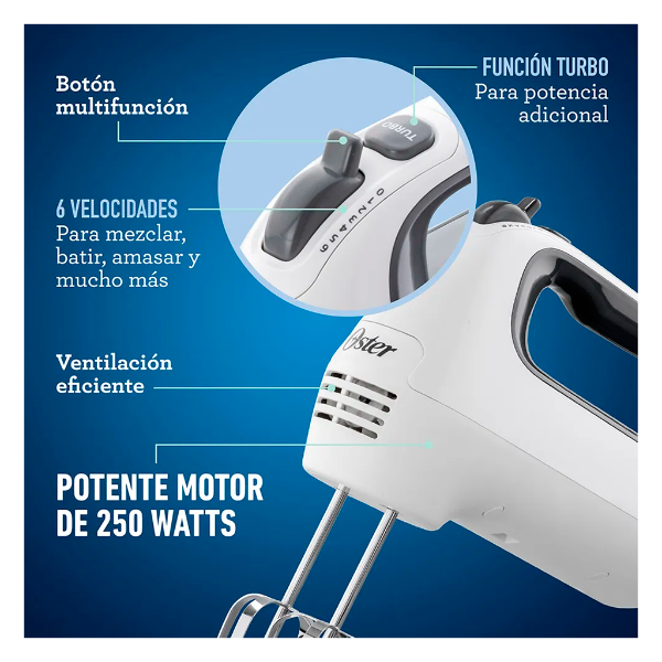 Batidora Reposteria Oster Mod. Fpsthm3532-013 6 Velocidades