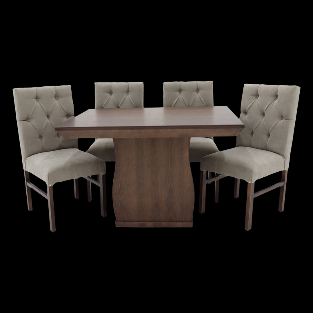 Comedor Romo Mod. Victoria 5 Piezas Color Encino