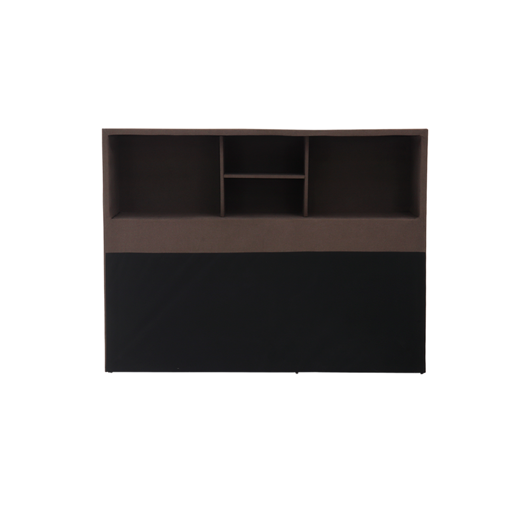 Cama Matrimonial Puff Land Mod. Kennya Tela Color Chocolate