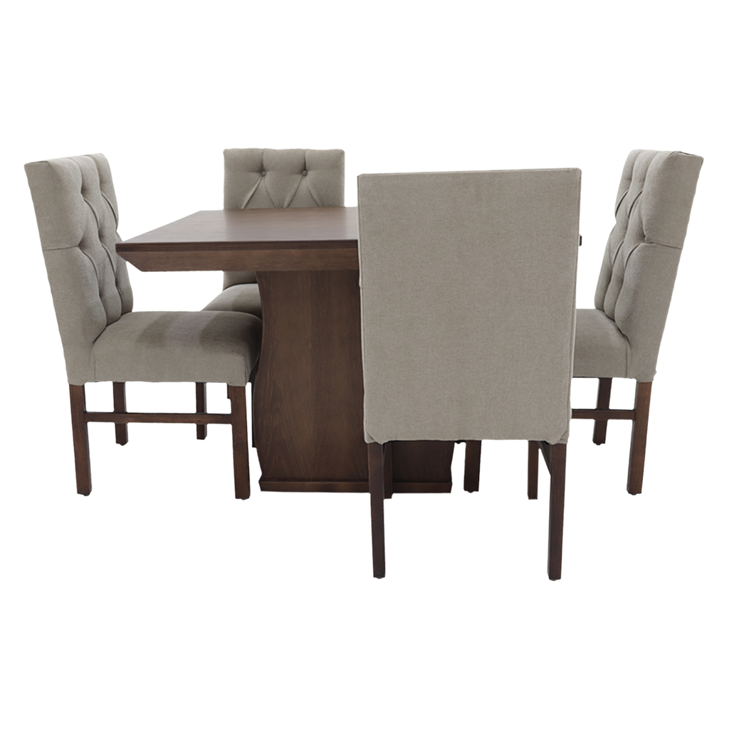 Comedor Romo Mod. Victoria 5 Piezas Color Encino