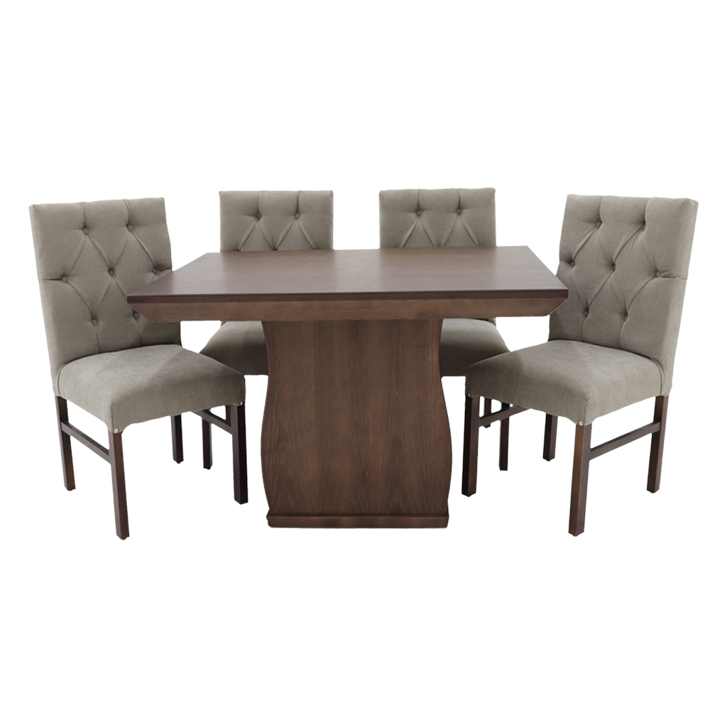 Comedor Romo Mod. Victoria 5 Piezas Color Encino