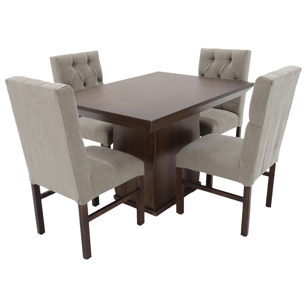 Comedor Romo Mod. Victoria 5 Piezas Color Encino