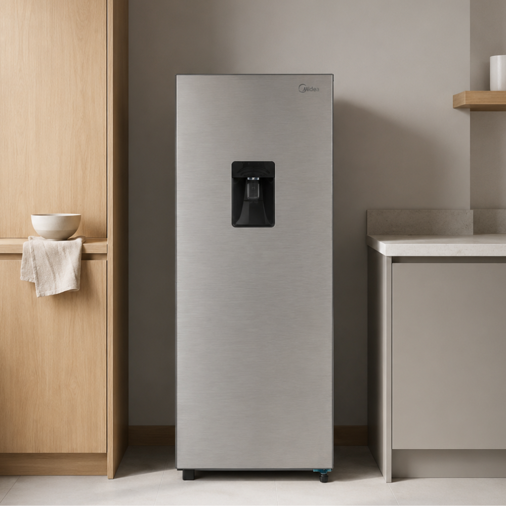 Refrigerador Midea 7P Mod. MDRD190CCNDXW Con Despachador Color Silver
