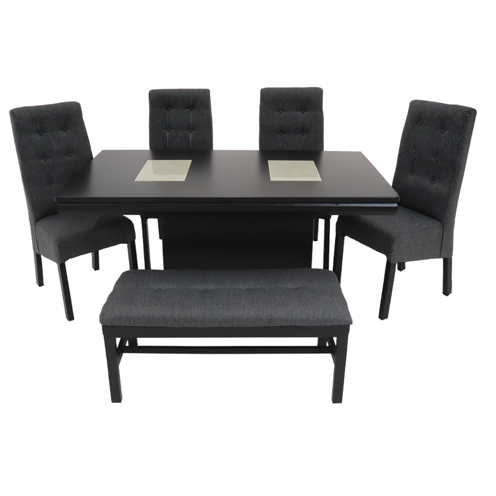 Comedor Romo Mod. Qatar 7 4 Sillas 1 Banca Color Chocolate