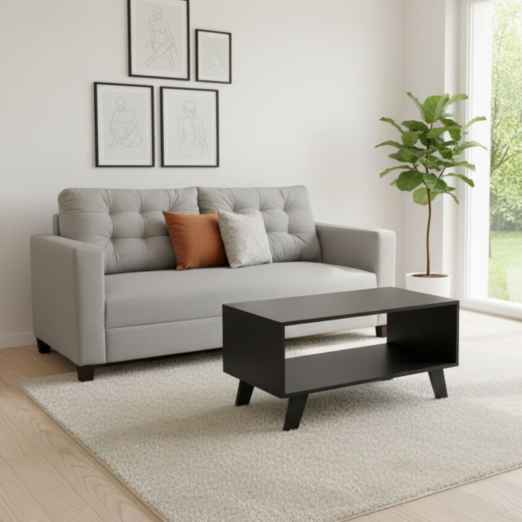 Mesa De Centro Mcg Mod. Denver Color Gris