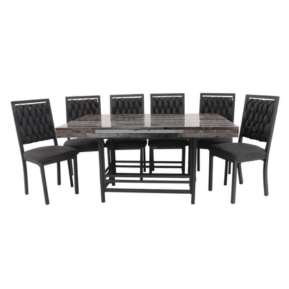 Antecomedor Zaz 7 Piezas Mod. Nickel Gris