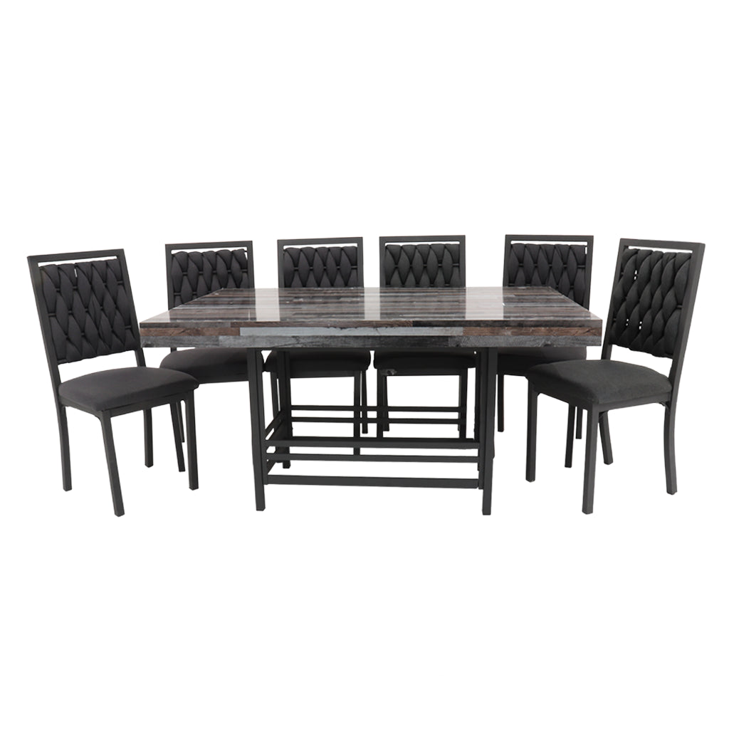 Antecomedor Zaz 7 Piezas Mod. Nickel Gris