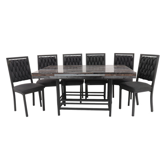 Antecomedor Zaz 7 Piezas Mod. Nickel Gris