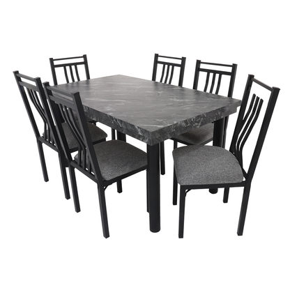 Antecomedor La Tapatia Mod. Qatar 7 Piezas Color Negro