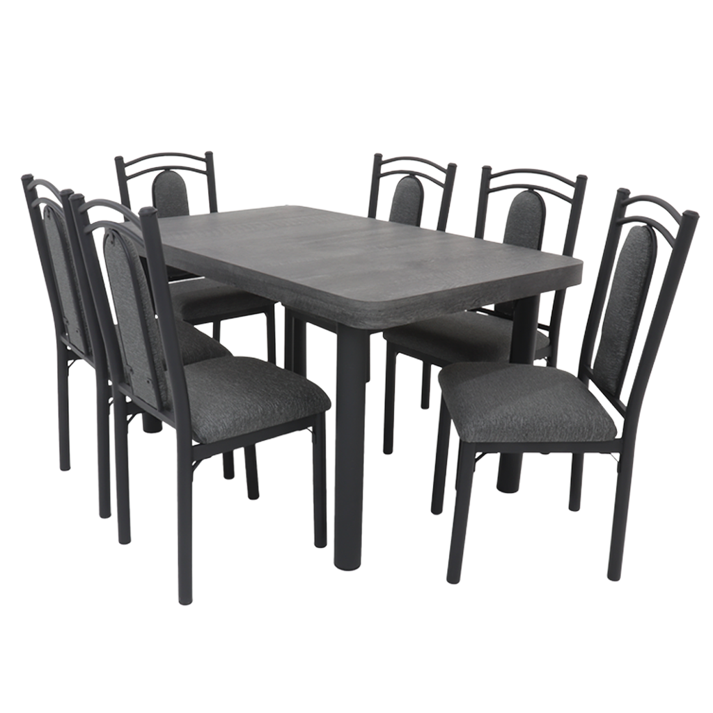 Antecomedor La Tapatia Mod. VIENA 7 Piezas Color Gris