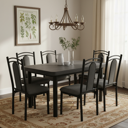 Antecomedor La Tapatia Mod. VIENA 7 Piezas Color Gris