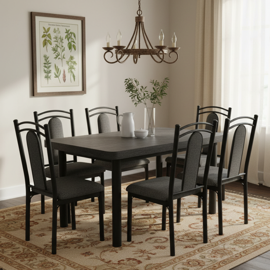 Antecomedor La Tapatia Mod. VIENA 7 Piezas Color Gris