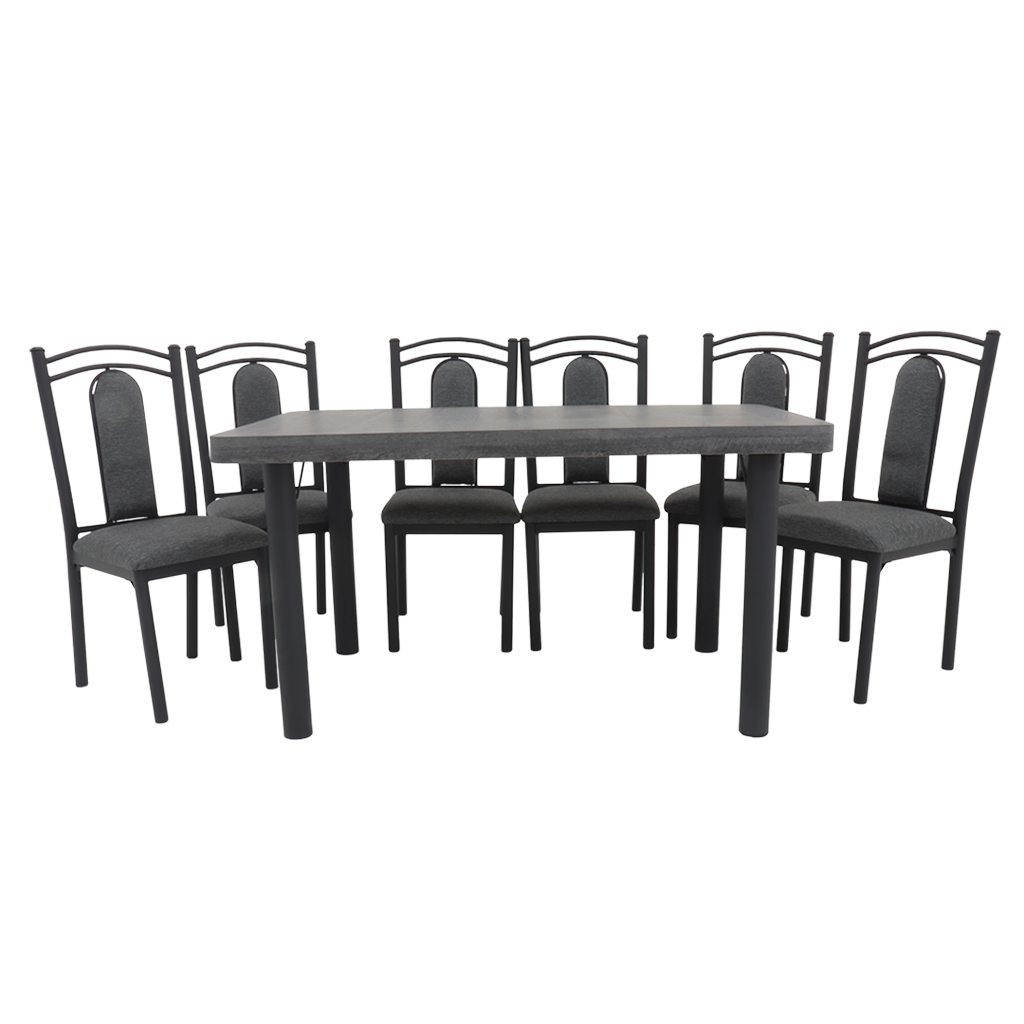 Antecomedor La Tapatia Mod. VIENA 7 Piezas Color Gris