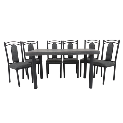 Antecomedor La Tapatia Mod. VIENA 7 Piezas Color Gris