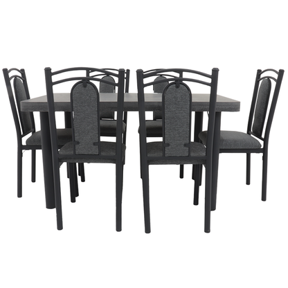 Antecomedor La Tapatia Mod. VIENA 7 Piezas Color Gris