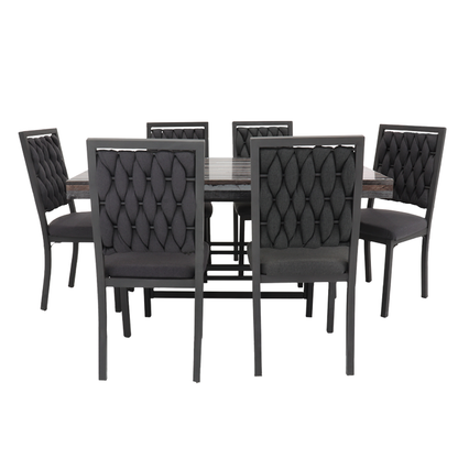 Antecomedor Zaz 7 Piezas Mod. Nickel Gris