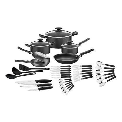 Bateria Tramontina Mod. Berlin 38 Piezas Color Negro