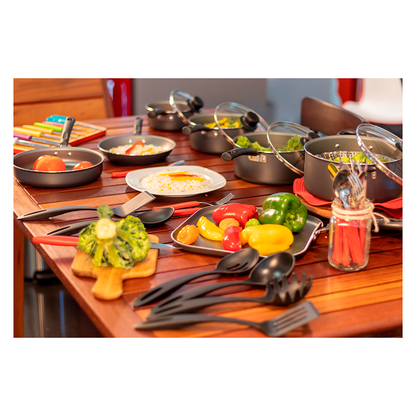 Bateria Tramontina Mod. Berlin 38 Piezas Color Negro