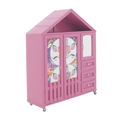 Cómoda Deladyer Mod. Casita Color Rosa