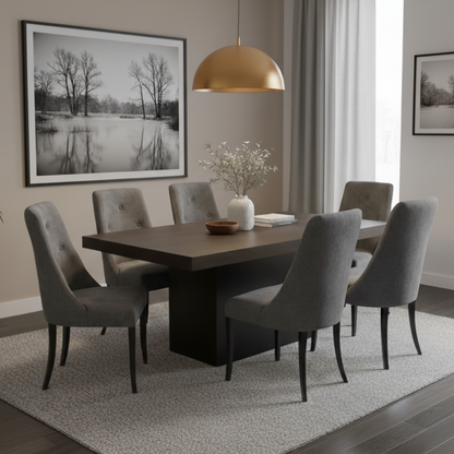 Comedor Herwong Mod Manhattan 6 Sillas Color Nogal