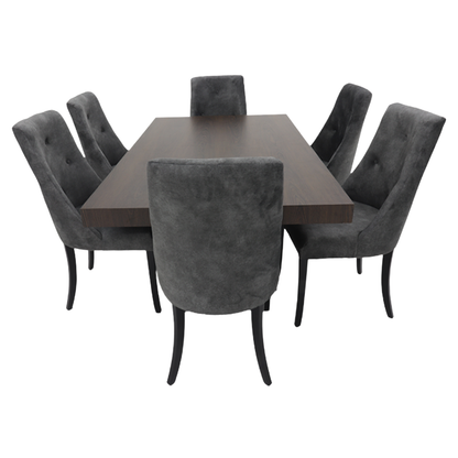 Comedor Herwong Mod Manhattan 6 Sillas Color Nogal