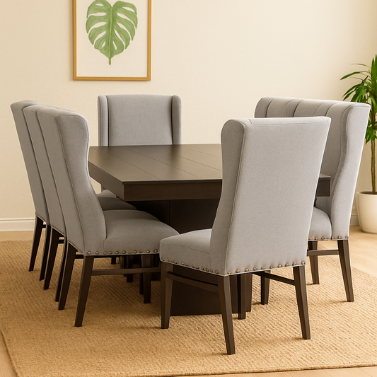 Comedor Herwong Mod Montana 8 Sillas Color Teka