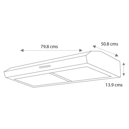 Campana 80Cm Mabe Mod. Cmpu801Gx0 Acero Inoxidable