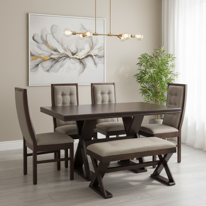 Comedor Romo Mod. Borusia 7 Piezas Color Chocolate