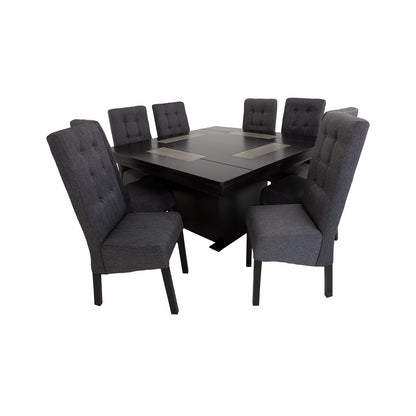 Comedor Romo Mod. Qatar 9 Piezas Color Chocolate