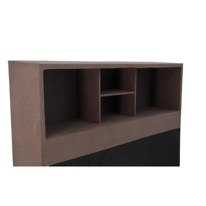 Cama Matrimonial Puff Land Mod. Kennya Tela Color Chocolate