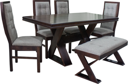 Comedor Romo Mod. Borusia 7 Piezas Color Chocolate