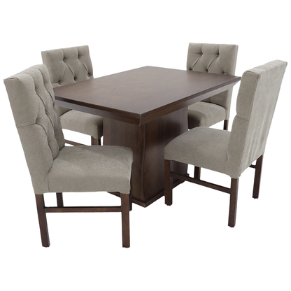 Comedor Romo Mod. Victoria 5 Piezas Color Encino