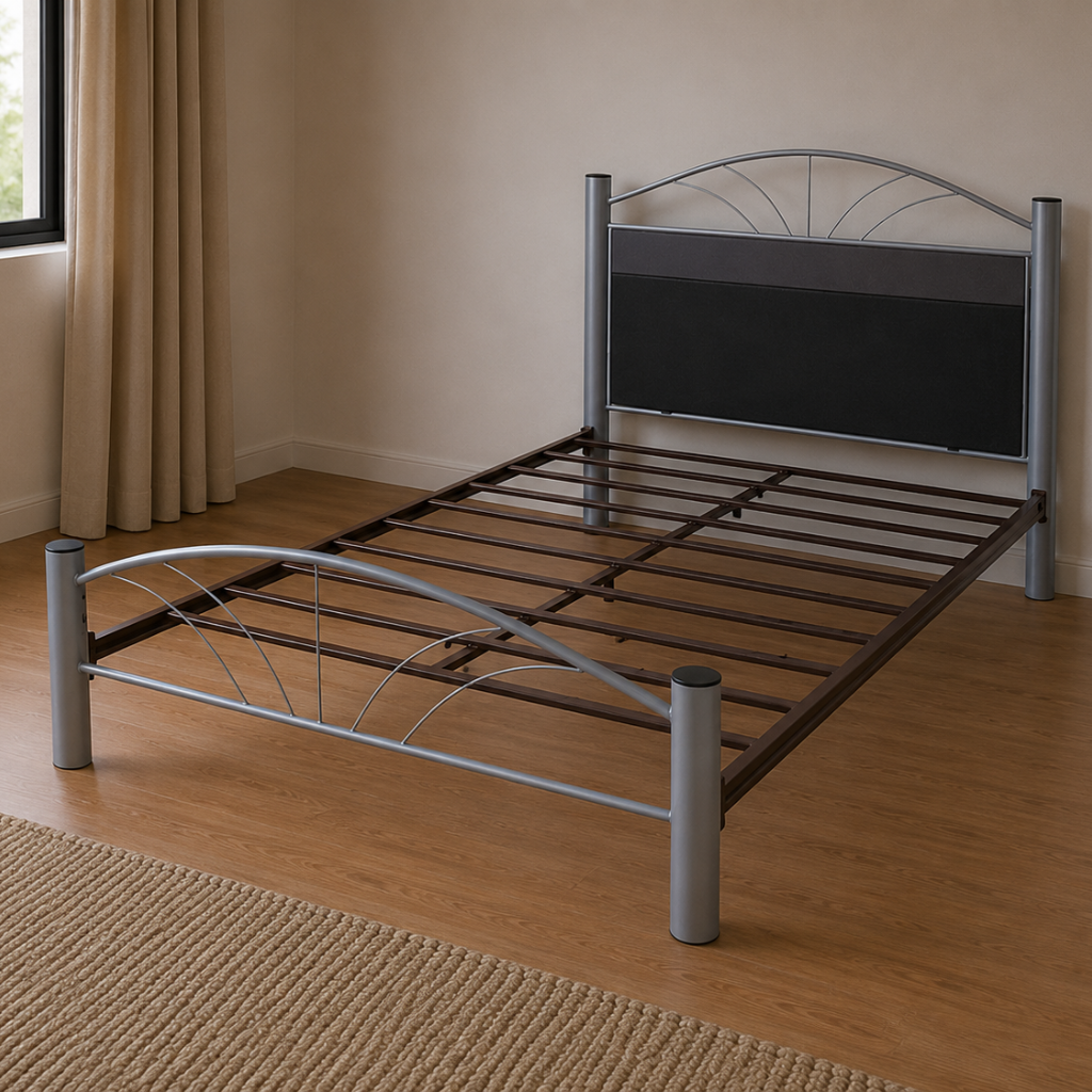Cama Matrimonial Boston Mod. Florida Color Gris