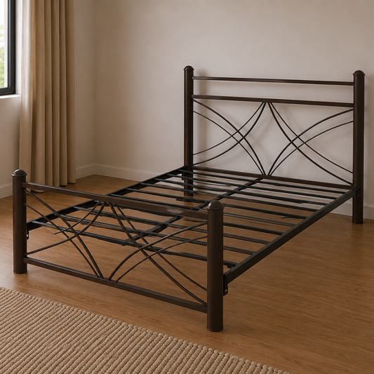 Cama Matrimonial Boston Mod. Kenya Color Bronce