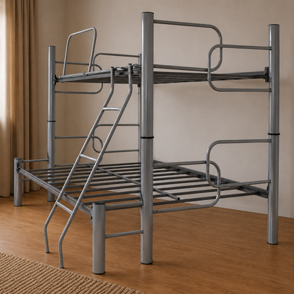 Cama Mixta Litera Boston Mod. Mallorca Color Gris