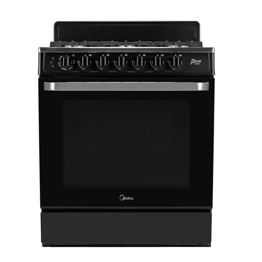 Estufa Midea 30" Mod Mgs30Fs1Beabb Color Negro
