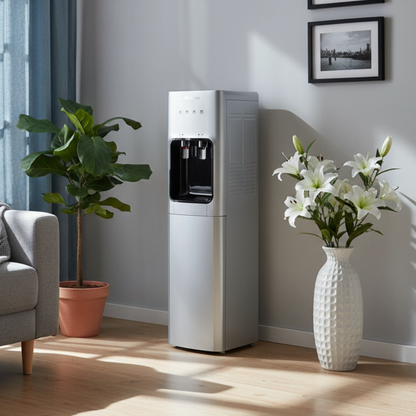 Enfriador De Agua Mirage Mod. Disx 30 MDD30HC Color Plata Garrafón Oculto