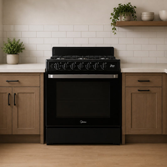 Estufa Midea 30" Mod Mgs30Fs1Beabb Color Negro