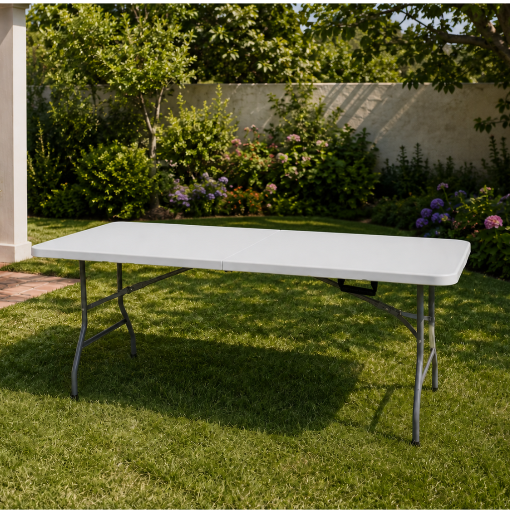 Mesa De Plástico Duraflex Mod. 180D 180X74X74Cm Plegable