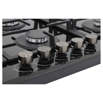 Parrilla Empotre Rynox Mod. Ry95-003T 5 Quemadores 90X51Cm Cristal Templado