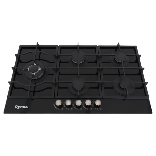 Parrilla Empotre Rynox Mod. Ry95-003T 5 Quemadores 90X51Cm Cristal Templado