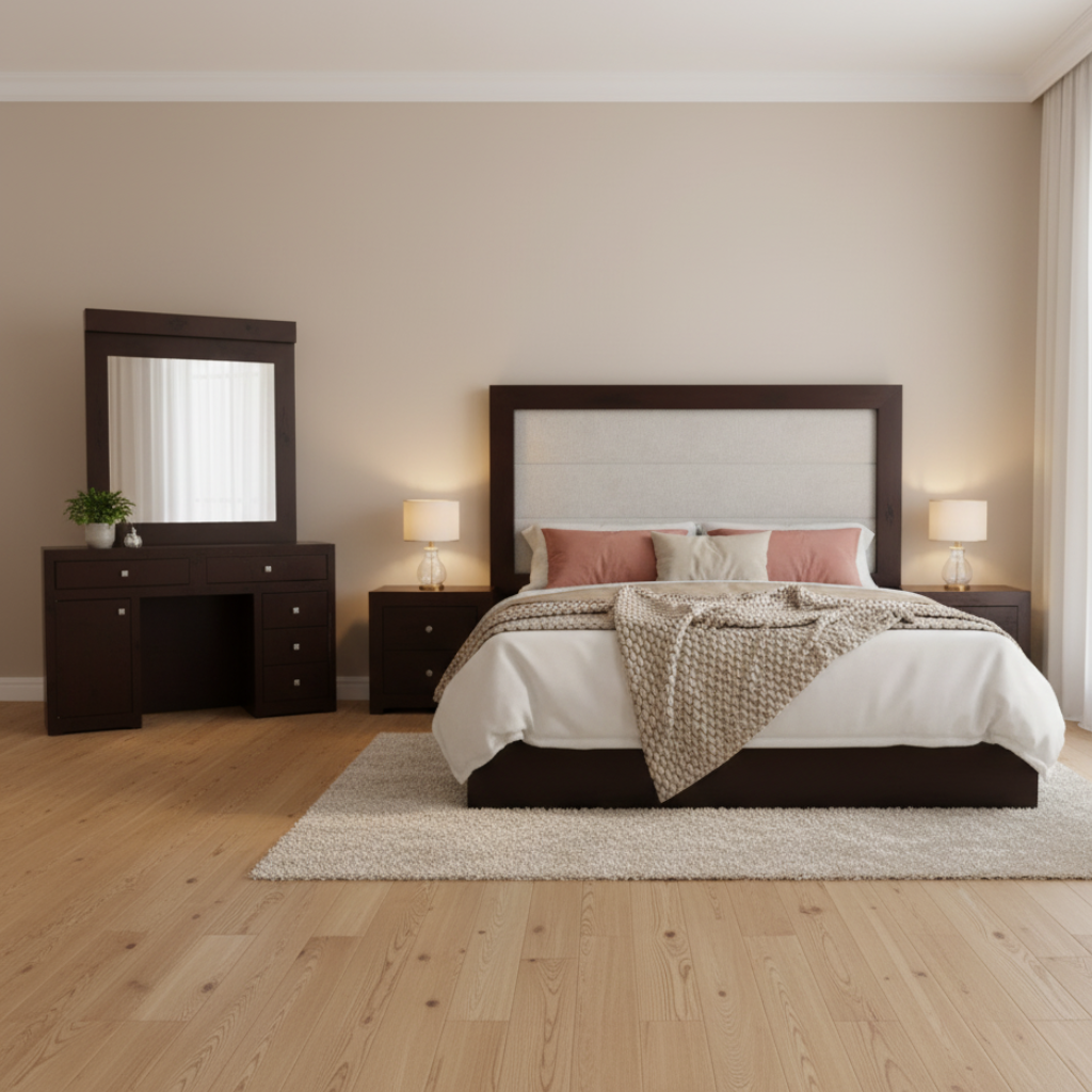 Recámara King Size Denisse Milan Color Chocolate