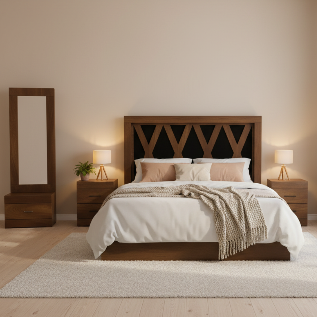 Recámara King Size Gomer Mod. Chetumal Color Parota