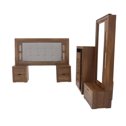 Recámara King Size Flaroma Mod. Hadar Color Nogal