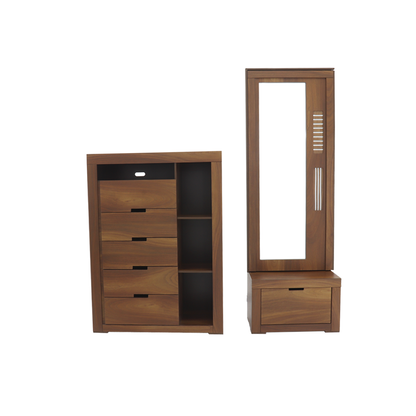 Recámara King Size Flaroma Mod. Hadar Color Nogal