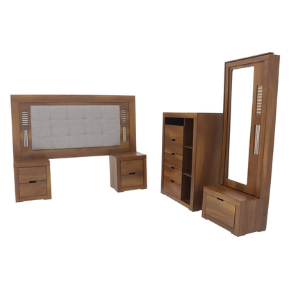 Recámara King Size Flaroma Mod. Hadar Color Nogal