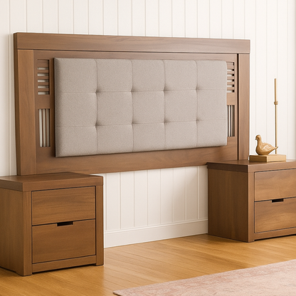 Recámara King Size Flaroma Mod. Hadar Color Nogal